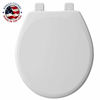 Picture of MAYFAIR 843SLOW 000 Lannon Toilet Seat will Slow Close and Never Loosen, ROUND, Durable Enameled Wood, White