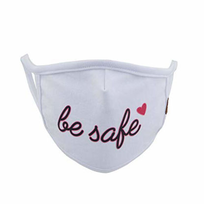 Picture of C.C Reusable Washable Adjustable Face Mask, Be Safe White