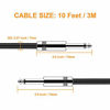 Picture of Guitar Cable 10FT 1/4 Inch Straight TS to Straight TS Electric Guitar and Bass Audio Cord Professional Instrument Cable for Electric Guitar, Bass, Keyboard, Amplifier, Pro Audio