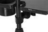 Picture of Gator Frameworks Microphone Stand Accessory Tray with Drink Holder and Guitar Pick Tab; 12" x 7" (GFW-MIC-ACCTRAY)