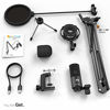 Picture of FIFINE Studio Condenser USB Microphone Computer PC Microphone Kit with Adjustable Scissor Arm Stand Shock Mount for Instruments Voice Overs Recording Podcasting YouTube Karaoke Gaming Streaming-T669