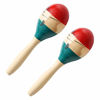 Picture of Maracas Large Colorful Wood Rumba Shakers Rattle Hand Percussion of Sand of the Hammer Great Musical Instrument with Salsa Rhythm For Party,Games. (Colorful)