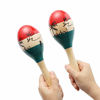 Picture of Maracas Large Colorful Wood Rumba Shakers Rattle Hand Percussion of Sand of the Hammer Great Musical Instrument with Salsa Rhythm For Party,Games. (Colorful)