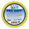 Picture of ProTapes Pro Gaff Premium Matte Cloth Gaffer's Tape With Rubber Adhesive, 11 mils Thick, 55 yds Length, 2" Width, Yellow (Pack of 1)