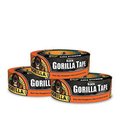 Picture of Gorilla Black Duct Tape, 1.88" x 35 yd, Black, (Pack of 3)