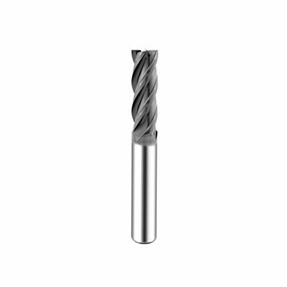 Picture of SPEED TIGER ISE Carbide Square End Mill - Micro Grain Carbide End Mill for Alloy Steels/Hardened Steels - 4 Flute - ISE3/8"4T - Made in Taiwan (1 Piece, 3/8")