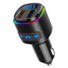 Picture of Criacr V5.0 Bluetooth FM Transmitter for Car, QC3.0 Charge, 7 RGB Color LED Backlit Wireless Radio Car Adapter, Support Siri Google Assitant, U Disk, SD Card, Hands-Free Car Kit (Upgraded Version)