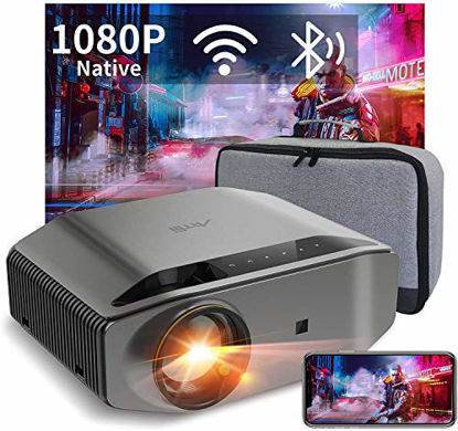 Picture of WiFi Bluetooth Projector Support 4K,Artlii Energon 2 Full HD Native 1080P Projector, 340 ANSI Lumen 300" Display, Keystone&Zoom, Compatible with TV Stick, Roku, iPhone, Android for Home Theater, PPT