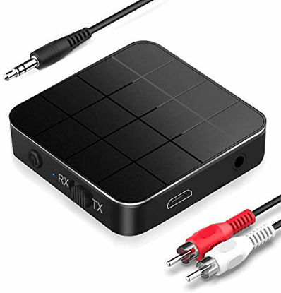 Picture of Plus Bluetooth Receiver, HiFi Wireless Audio Adapter, Bluetooth 5.0 Receiver with 3D Surround aptX Low Latency for Home Music Streaming Stereo System