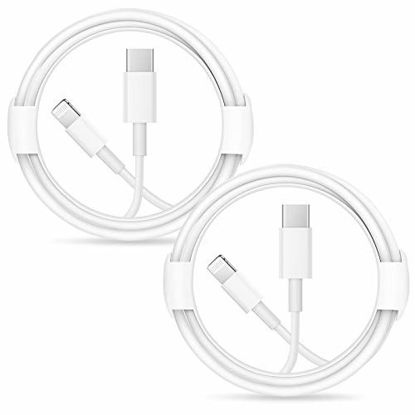 Picture of iPhone Fast Charger CableApple MFi Certified2-Pack USB-C to Lightning Fast Charging Cable(6.6Ft) Compatible with iPhone 12/12 Mini/12 Pro/12 Pro Max/11/11 Pro/11 Pro Max/Xs Max/XR/X, iPad and More