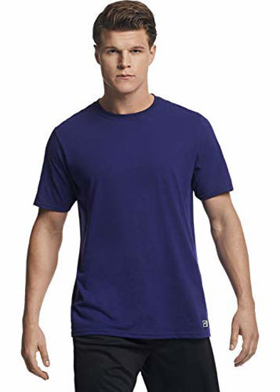 Picture of Russell Athletic Men's Performance Cotton Short Sleeve T-Shirt, Purple, S