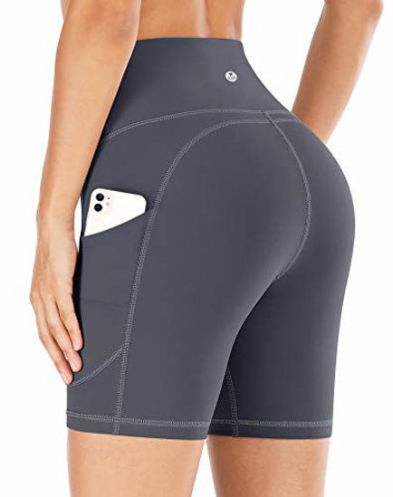 GetUSCart- IUGA Yoga Shorts Workout Shorts for Women with Pockets High  Waisted Biker Shorts for Women Running Shorts Gray