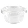 Picture of EDI Clear Plastic Disposable Portion Cups with Lids, 2 Ounce (100 Count)