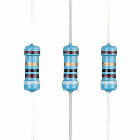 Picture of EDGELEC 100pcs 91 ohm Resistor 1/2w (0.5Watt) ±1% Tolerance Metal Film Fixed Resistor, Multiple Values of Resistance Optional