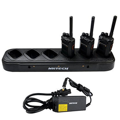 Picture of NKTECH 6-Way Six-Way Universal Rapid Multi Charger for TYT DMR MD-380 GPS MD-380GPS MD-280 MD-280 Plus Digital Mobile Radio UHF VHF Two-Way Radio Walkie Talkie