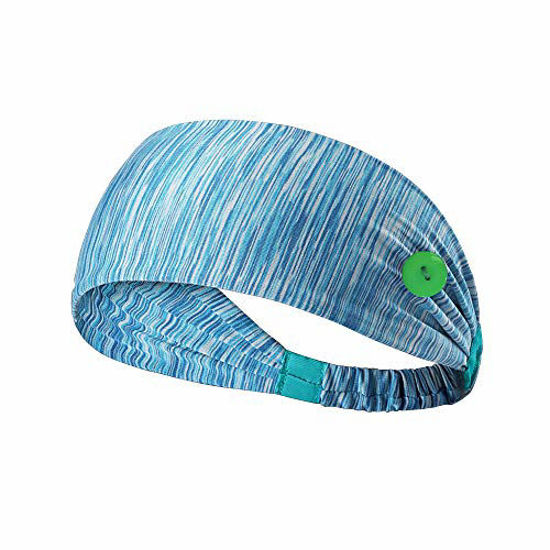 Picture of Hanna Roberts Headband with Buttons for Face Masks and Covers, Stretchy and Elastic (Blue)