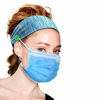 Picture of Hanna Roberts Headband with Buttons for Face Masks and Covers, Stretchy and Elastic (Blue)