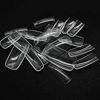 Picture of 500 Pcs Full Cover Clear False Nails Acrylic Square Home DIY Nail Art Tips10 Sizes