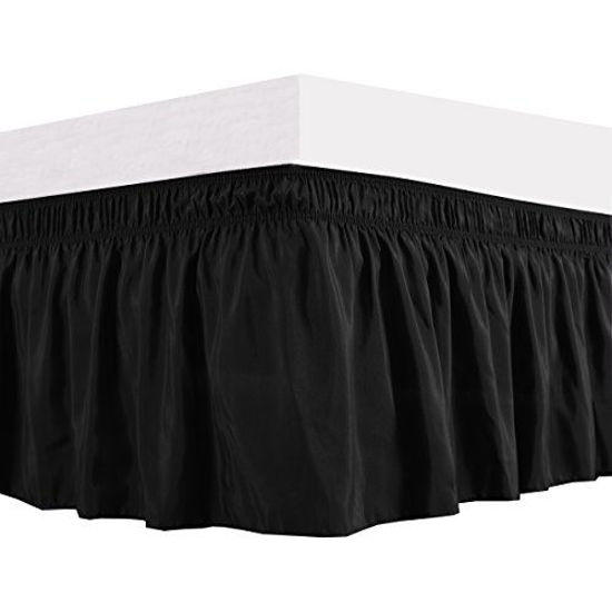 Black ruffle hotsell bed skirt full