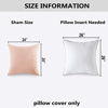 Picture of Home Brilliant Striped Velvet Corduroy Euro Throw Pillow Sham Couch Cushion Cover for Teen Girls, 24 x 24 inch (60cm), 2 Pack, Creamy White