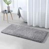 Picture of Bathroom Rug 60x28 Gray Bath Mat Silver Large Shower Shaggy Floors Extra Thick Super Soft Best Absorbent Big Absorbant Plush Machine Washable Door Mat Dry Carpet Grey Gentsing