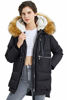 Picture of Orolay Women's Thickened Down Jacket Winter Hooded Coat with Faux Fur Trim Blackfur L