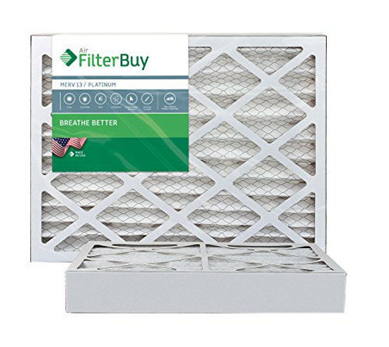 Picture of FilterBuy 12x12x4 MERV 13 Pleated AC Furnace Air Filter, (Pack of 2 Filters), 12x12x4 - Platinum