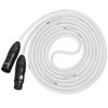 Picture of LyxPro 50 Feet XLR Microphone Cable Balanced Male to Female 3 Pin Mic Cord for Powered Speakers Audio Interface Professional Pro Audio Performance and Recording Devices - White