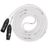 Picture of LyxPro 50 Feet XLR Microphone Cable Balanced Male to Female 3 Pin Mic Cord for Powered Speakers Audio Interface Professional Pro Audio Performance and Recording Devices - White