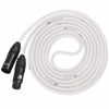 Picture of LyxPro 50 Feet XLR Microphone Cable Balanced Male to Female 3 Pin Mic Cord for Powered Speakers Audio Interface Professional Pro Audio Performance and Recording Devices - White