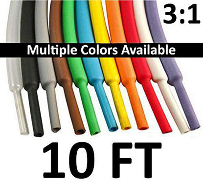 Picture of Electriduct 1/8" Heat Shrink Tubing 3:1 Ratio Shrinkable Tube Cable Sleeve - 10 Feet (Yellow)