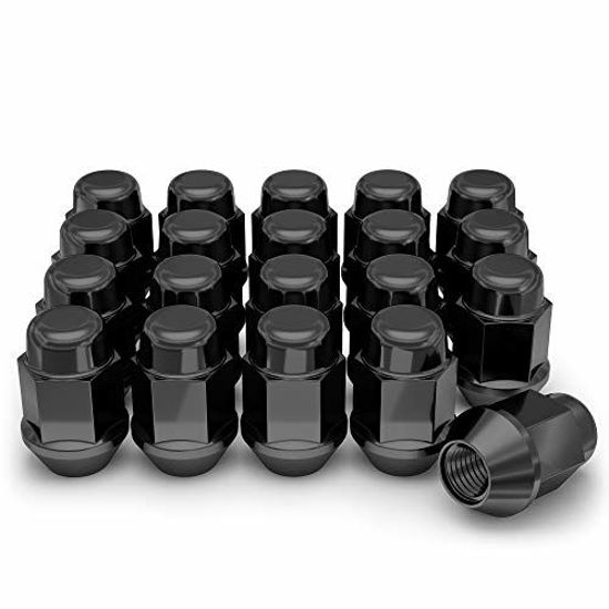 Picture of White Knight 1709SBK-20AM Black Chrome M14x1.50 Bulge Acorn Lug Nut, 20 Pack