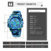 Picture of Boys Digital Watch Outdoor Sports 50M Waterproof Electronic Watches Alarm Clock 12/24 H Stopwatch Calendar Boy Girl Wristwatch - Camouflage Blue