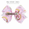 Picture of TAYESHA 6PCS JOJO-colored 5" Hand-made Grosgrain Ribbon Hair Bow Alligator Clips Hair Accessories for Little Girls (STYLE-5)