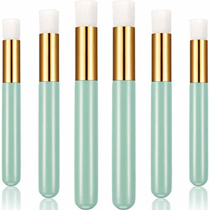 Picture of 20 Pieces Lash Shampoo Brushes, Peel Off Blackhead Brush Remover Tool, Nose Pore Deep Cleaning Brush, Facial Cleansing Brushes, Eyelash Extensions Blackhead Brush Washing Brush (Mint Green)