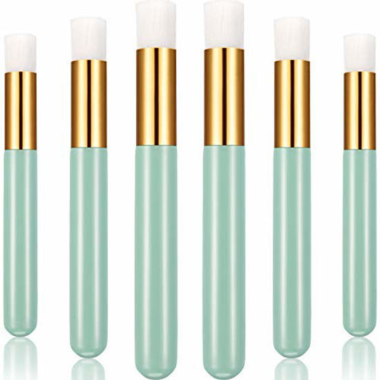 Picture of 20 Pieces Lash Shampoo Brushes, Peel Off Blackhead Brush Remover Tool, Nose Pore Deep Cleaning Brush, Facial Cleansing Brushes, Eyelash Extensions Blackhead Brush Washing Brush (Mint Green)