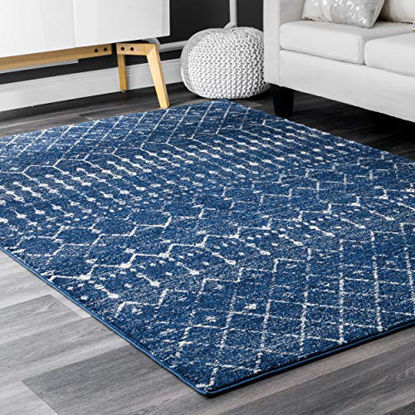 Picture of nuLOOM Moroccan Blythe Runner Rug, 2' 8" x 8', Blue