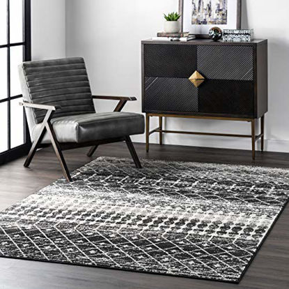 Picture of nuLOOM Moroccan Blythe Area Rug, 8' x 11', Black