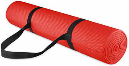 Picture of BalanceFrom GoYoga All-Purpose 1/4-Inch High Density Anti-Tear Exercise Yoga Mat with Carrying Strap