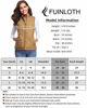 Picture of fuinloth Women's Padded Vest, Stand Collar Lightweight Zip Quilted Gilet Camel L