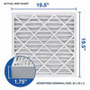 Picture of Aerostar Clean House 20x20x2 MERV 8 Pleated Air Filter, Made in the USA, (Actual Size: 19 1/2"x19 1/2"x1 3/4"), 6-Pack,White