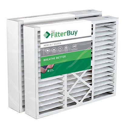 Picture of FilterBuy 20x20x5 Honeywell FC35A1019, FC100A1011, FC200E1011 Compatible Pleated AC Furnace Air Filters (MERV 8, AFB Silver). Also replaces Lennox X0585, X8305, X8308. 2 Pack.