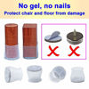 Picture of 2" Large High Clear Chair Leg Covers, Felt Bottom Silicone Furniture Foot Protector Pads, 16 Pcs Free Moving Table Leg Covers, Stool Leg Protectors Caps to Prevent Floor Scratches and Reduce Noise.