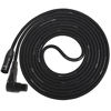 Picture of LyxPro 6 Feet Right Angle XLR Female to Male 3 Pin Mic Cord for Powered Speakers Audio Interface Professional Pro Audio Performance Camcorders DSLR Video Cameras and Recording Devices - Black