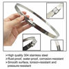 Picture of EesTeck 5" Adjustable 304 Stainless Steel Duct Clamps Hose Clamp Pipe Clamp Air Ducting Clamp worm drive hose clamps (4Pcs)