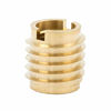 Picture of E-Z LOK 400-M6 Threaded Insert, Brass, Knife Thread, M6-1.0 Internal Threads, 0.500" Length (Pack of 10), Knife Thread, M6"