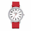 Picture of Speidel Scrub Watch for Medical Professionals with Red Silicone Rubber Band - Easy to Read Timepiece with Red Second Hand, Military Time for Nurses, Doctors, Surgeons, EMT Workers