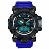 Picture of Mens Military Watch, Dual-Display Waterproof Sports Digital Watch Big Wrist for Men with Alarm (Blue)