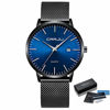 Picture of CRRJU Watches for Men Stainless Steel Watches Casual Waterproof Quartz Wrist Watch Men Unique Auto Date Window Black Blue Watches