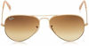 Picture of Ray-Ban Unisex-Adult RB3025 Classic Sunglasses, Matte Gold/Brown Gradient, 55 mm